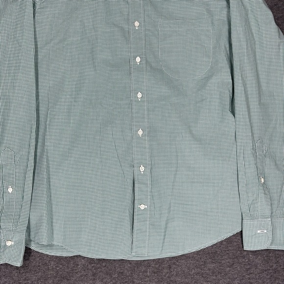 Sid Mashburn Shirt Mens M Green Gingham Long Sleeve Button Up Preppy Cotton - Picture 5 of 10